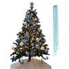 Simply Products Filo di perle da 3 m di lusso per decorazione albero di Natale e per la stanza, perline da 8 mm, catena da 3 m (Blu ghiaccio)