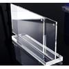 Rikyo Cornice portafoto in acrilico trasparente a forma di T con base, cornice magnetica orizzontale da 10,2 x 15,2 cm, double face, per ritratti di nozze, menù, pubblicità