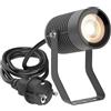 ledscom.de SHINGA faretto da giardino per esterni, IP65, spina, antracite, 1x GU10 max. 15W