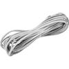 PATIKIL Cordino Cuoio, 3 mm x 5.5 Iarde Stringa in Pelle Finta, Cordone Piatto Vellutata Cordoncino per Collane Creazione Di Gioielli Braccialetti DIY Artigianato Acchiappasogni, Argento