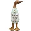 Shudehill Giftware Anatra in legno con messaggio di margherita, idea regalo per famiglia, amici, zia, figlia, sorella, nonna, nonna o mamma (famiglia)