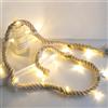 Esoes Corda di canapa, luci a corda, 1.5 m, conchiglie, tema spiaggia, decorazione marittima, funzionamento a batteria, per feste di compleanno, casa, camera da letto, matrimonio, 15 LED