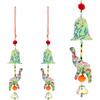 Aditri Creation Set di 2 elefanti da appendere alla porta con grande campana, accessori decorativi per la casa, matrimoni, casa, decorazioni tradizionali indiane per festival, regalo di ritorno (dimensioni: 25,4 x