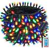 Meision Catena di luci a energia solare per esterni, 20m, 200LED, per esterni, 8 modalità + timer + telecomando, resistente alle intemperie, per giardino, balcone, matrimonio, multicolore