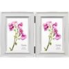 inspire by Hampton Frames Inspired By Hampton IBH-PAL301904W - Cornice portafoto doppia con cerniera, 10 x 15 cm, colore: Bianco