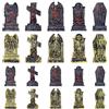 VARACL 20 statuette in miniatura lapidi in plastica, lapidi da strappare, per mini casa, cimitero, scena, Halloween, villaggio, decorazione, accessori, decorazioni per torte di Halloween