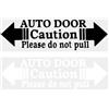 GORGECRAFT 4pz 20x6cm Adesivi per Porte Automatiche Nero Bianco Pet Autoadesivo Impermeabile Rimovibile Si Prega di Non Tirare Segnale di Avvertimento Adesivo Decalcomania Porte Automatiche Veicolo
