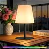 uuffoo Lampada da Tavolo Senza Fili Ricaricabile RGB Colori Portatili Lampada Tavolo da Esterno IP44 Impermeabile Lampade da Tavolo per Terrazze Giardino Interne Esterne