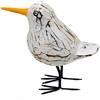 Gedeko Uccello bianco in legno piccolo gabbiano decorativo in legno (con gambe)