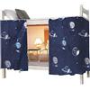 OhMill Tenda per letto a castello per dormitorio studentesco, tenda oscurante a baldacchino antipolvere per dormitorio, 1,2 x 2 m, pianeta