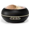 SALKING Diffusore di Oli Essenziali 400ml, Diffusore di Aromi Ambiente con Luci LED a 7 Colori, Spegnimento Automatico, Senza BPA, Diffusore Ultrasuoni Aromaterapia con 4 Timer, Nero