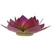 Trimontium tl12016g portacandela Prato Estivo a Forma di dreiblättrigen Fiore di Loto con Info, in Conchiglia Capiz, Bicolore Rosa/Verde, 14 x 14 x 8 cm