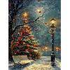 RICUVED 5D Albero di Natale Diamond Painting Kit Completo,Diamantini Crystal Art Pittura Diamante Fai da Te,Natale Strass Ricamo a Punto Croce, Decorazione per Casa e Pareti 30x40cm