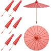 sourcing map 6 ombrelli di carta da 20,3 cm, ombrelli in carta oliata fai da te, per fotografia, oggetti di scena, artigianato, feste, decorazioni per matrimoni, colore: rosso