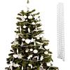 Simply Products Ghirlanda di perle lunga 3 m, lussuosa decorazione per albero di Natale e stanze, perline da 8 mm, catena da 3 m (bianco)