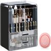 Wuciray Organizer Trucchi Chiuso Porta Trucchi Organizzatore Grande Skincare Makeup Organiser Portatrucchi con Cassetti Antipolvere e Impermeabili per Camera da Letto Bagno Bathroom Nero
