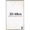 Dutch Frame Factory - Cornice 33x48 cm Argento Lucente - Plastica | Vetro acrilico antiriflesso, Montaggio a parete, Adatta per foto, poster o puzzle, Made in Holland