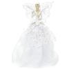 Festive Productions Puntale a Forma di Angelo in Tessuto, Bianco, 23,6x12x8,6 cm