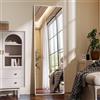 BEAUTYPEAK Specchio intero 150 x 40 cm, specchio da pavimento e specchio da parete con telaio in alluminio, vetro Shatterproof per riflessi senza distorsioni, bianco