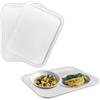 Sicignano Casalinghi Ingrosso Casalinghi Sicignano | Set 2 Vassoi Mensa Ideale per Mense Aziendali Scuole Ospedali, Polipropilene Alimentare Bianco 45,6x35,6 cm 500 g Impilabile Made in Italy, Capacità 2 Piatti 1 Bicchiere