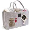 Daunex Plaid Morbidotto Friend con applicazione PIXEL cm. 130 x 160 con Borsa in Feltro Colore Grigio