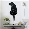 Topkey Orologio da parete a forma di cane in acrilico con pendolo a coda di oscillazione