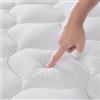 DUANDUAN Topper per materasso 140x200cm, topper morbido, protezione per materasso con tasche profonde, lavabile in lavatrice, bianco