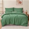 RUIKASI Set Copripiumino Matrimoniale 220x240 Verde Salvia