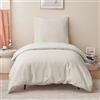 RUIKASI Set Copripiumino Matrimoniale 140x200 e Federe 65x65x2 - Completo Copripiumone Matrimoniale Tinta Unita in Microfibra