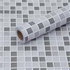 Fantasnight Mosaico Adesivi per Piastrelle Grigio Bianca Adesivo Mobili 30×300cm per Cucina, Bagno, Superficie delle Piastrelle