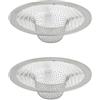 Nayyana 2 piccoli cestelli in rete per scarichi, filtri di scarico per lavandini del bagno, cattura capelli per bucato, lavello, scarico, camper, filtro in acciaio inossidabile, 7 cm