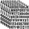 PATIKIL Kit Adesivi Vinile Lettere e Numeri, 486pz 6 Fogli Adesivi Autoadesivi per Cartello Cassette Postali Indirizzo Fai da Te Artigianato Carta (Nero)