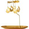 NatureMan Portacandele con vassoio girevole, decorazione natalizia da tavolo, vassoio, color oro, portacandele girevoli, per San Valentino, matrimonio, festa, decorazione da tavolo, decorazione per caminetto
