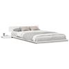 vidaXL Struttura del Letto Bianco 120 x 190 cm Legno, Set up Letto Moderno, Struttura Rettangolare con tavolino, arredo Minimalista per Vivere con Stile