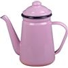 Gralara Bollitore per tè smaltato Piano Cottura Teiera Spessa, scaldalatte, Vintage, bollitore per Acqua Bollitore per caffè da 1,1 Litri per Cucina casa, Rosa