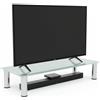 Melko - Ripiano in vetro per TV, rialzo per schermo, supporto per monitor, supporto per notebook, rialzo per televisore, portata fino a 30 kg