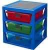 Room Copenhagen Cassettiera LEGO a 3 cassetti, blu