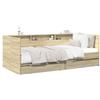 Festnight Divano Letto Singolo, Letto Singolo con Contenitore, Struttura Divano Letto, Divano Letto con Cassetti, in Legno Multistrato Rovere Sonoma 75x190 cm