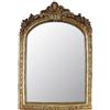 LuHeToz Specchio decorativo ad arco, cornice vintage in resina dorata, 17,3 x 25,4 cm, da parete o da tavolo (oro vintage, 6,8 x 25,4 cm)