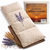 Strauss Home Cuscino con grani di lavanda, grande, adatto al microonde, contro le tensioni di collo, spalle e schiena, chicchi di grano naturale, lavanda secca, 20 x 50 cm