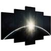 Cuadros B&D XXL - Quadro 100x50 cm 5 Pezzi - Stampa su Tela Strutturata XXL Grande - Quadri Moderni Componibili Camera da Letto Matrimoniale - Stampe da Parete Arte - terra Quadro f-A-0089-b-m