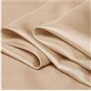 NIANTONG 100% Tessuto in Seta Pura al Metro, Tessuto Raso Stoffa Seta 114x100cm per Abiti Pigiama, Fodera del Vestito, Artigianato, Cucito, Gonne, Decorazione(Color:Champagne)