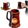 KADAX Boccale da birra in ceramica, lavabile in lavastoviglie, con manico maneggevole, brocca per vino, birra, vin brulè e miele liquido (1, 500 ml)