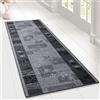 Floordirekt Tappeto a passatoia per Cucina, corridoio e Soggiorno, Larghezza 67 cm, al Metro, per corridoio, Soggiorno (67 x 250 cm, Grigio Akzent)