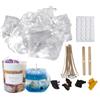 CoolCrafts 900g Kit Cera Gel Trasparente per Candele Cera Gel con Stoppino per Candele Fai da Te