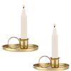 Beufee 2 Pezzi Portacandele Da Tavolo Metallo, Porta Candele Da Tavolo Oro Porta Candele Portacandele Vintage in Ferro Battuto Candelabro Oro Con Vassoio Supporto Candeliere per Matrimoni