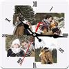 OXYEFEI Orologio da Parete Personalizzato Con Foto Silenzioso Non ticchettio Facile da leggere Orologio da parete per Camera da letto/Soggiorno/Cucina (Stile 3)