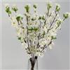 OUKEYI 8 rami di pesco artificiali, fiori di pesco finti, fiori di pesca in seta, piante finte per fai da te, giardino, casa, decorazione per feste di nozze (bianco)
