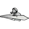 EXPRESS-STICKEREI Toppa ricamata da applicare con ferro o cucitura: Astronauta NASA | Patch astronauta annodabile/stirabile | Applique astronauta in aeroplanino | Adesivi tessili | 90x40mm