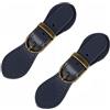 CALFOVERA 2 pz Chiusure A Scatto in Pelle di Vacchetta Bottoni A Pressione da Cucire Chiusure Linguetta in Vera Pelle per Borsa Portafoglio Custodia per Cellulare Giacca Quaderno Fai da Te (Blu S